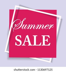 Sale square banner. Black Friday design template. Summer sale sticker. Vector illustration.