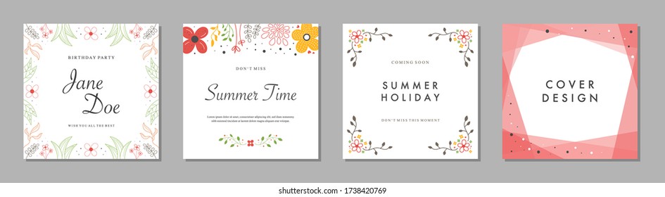 Sale square banner template for social media posts, mobile apps, banners design and web/internet ads. Trendy abstract square template with colorful concept.