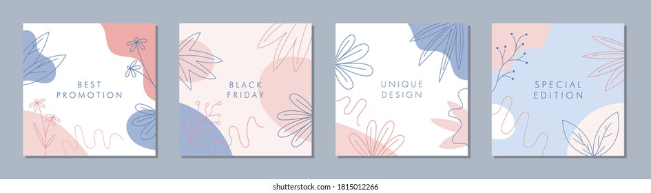 Sale square banner template for social media posts, stories, banner, web or internet ads. Trendy abstract square template with colorful concept. Special for black friday promotion sale