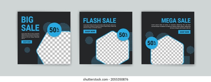 Sale square banner template for social media posts.