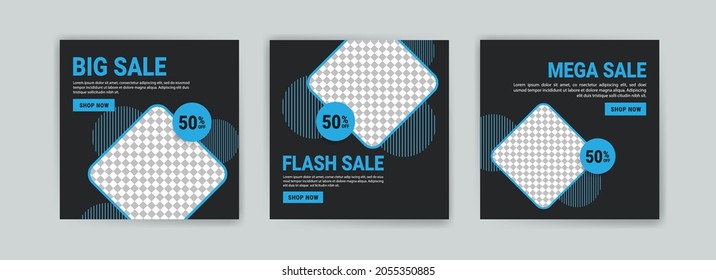 Sale square banner template for social media posts.