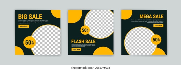 Sale square banner template for social media posts.