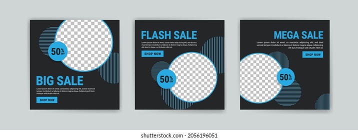 Sale square banner template for social media posts.