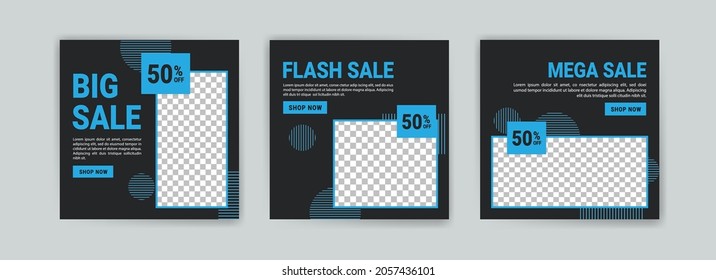 Sale square banner template for social media posts.