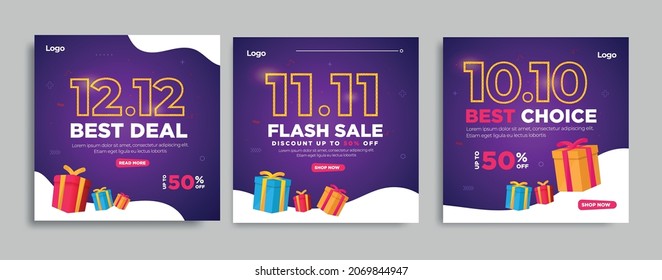 Sale square banner template for social media posts, mobile apps, banners design, web or internet ads.
