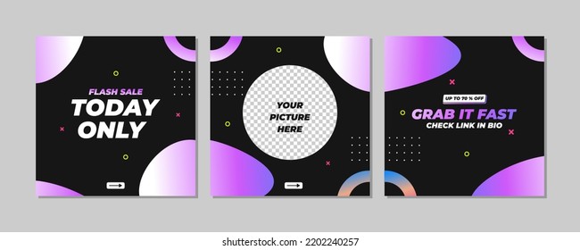 Sale square banner template for social media posts, mobile apps, banners design, web or internet ads.