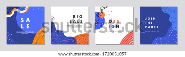 Sale square banner template for social\
media posts, mobile apps, banners design, web or internet ads.\
Trendy abstract square template with colorful\
concept.