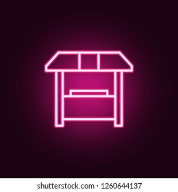 sale stall icon. Elements of web in neon style icons. Simple icon for websites, web design, mobile app, info graphics