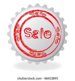 sale stamp on cap