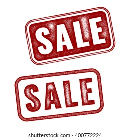 Sale stamp - set of two variants vector realistic rubber Sale stamp for bargain prices