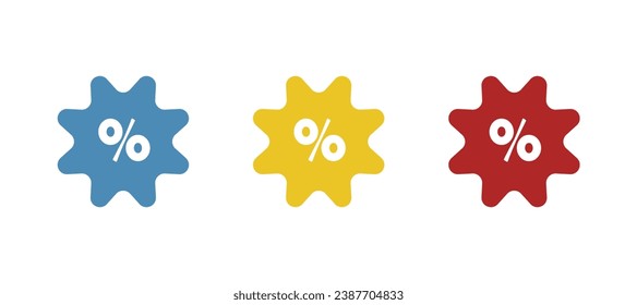 sale star icon on a white background, vector illustration