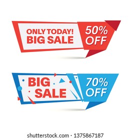 Sale sticker, banner, discount, advertising, window sticker, 50%off, 70%off