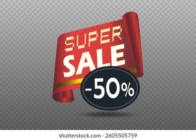 Sale sticker, discount, percentage, price.
