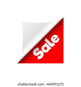 Sale sticker, folded corner