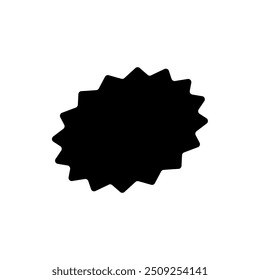 Icono de la etiqueta engomada de la venta, etiqueta del Precio, estallido estelar. Vector aislado en el fondo blanco, diseño simple y moderno.