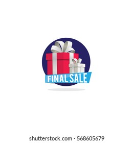 Sale Sticker or Label. Holiday Big Sale.