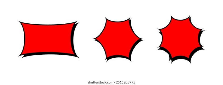 sale sticker red star shape, selling tag icon, tag price, label star simple for note text