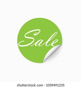 Sale sticker. Round badge. Special offer banner template design. Vector illustration.