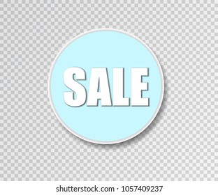 Sale sticker. Round badge. Summer sale sticky.  Special offer banner template design. Vector illustration.