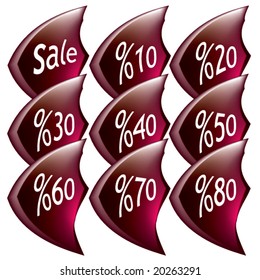 sale sticker set
