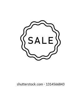 sale sticker, spa outline icon. Signs and symbols can be used for web, logo, mobile app, UI, UX