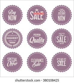 Sale stickers on white background collection