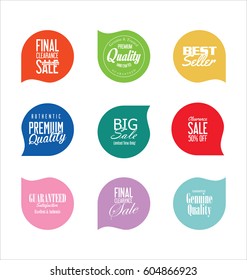 Sale stickers and tags collection