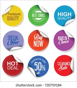 Sale stickers and tags collection