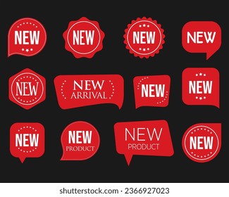 Sale stickers and tags red collection vector illustration