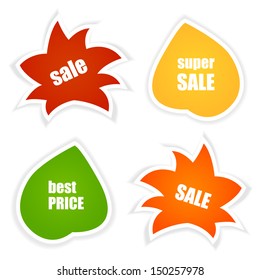 Sale stickers. Vector illustration.