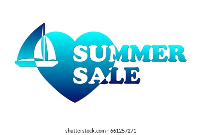 Sale. Summer sale banner. Business design. Vector illustration.