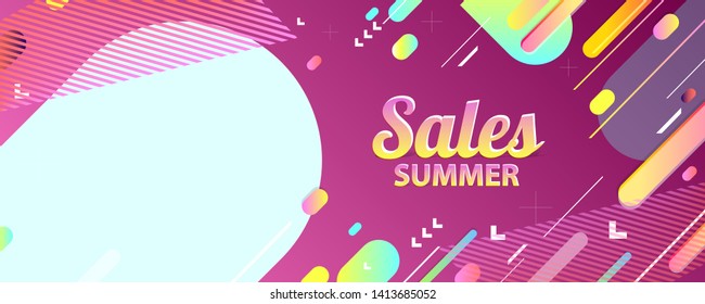 Sale summer pink backgrounds holiday vector Illustration graphic design poster color art new