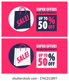 Sale Super Offers Shopping Label Set