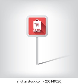 Sale symbol with 3d shadow. Eps10 vector illustration