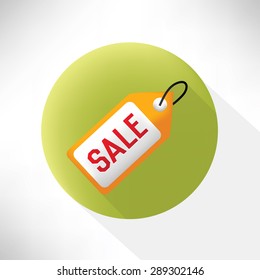 Sale symbol icon,flat design,clean vector