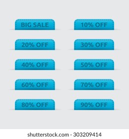 Sale Tabs Vector Labels