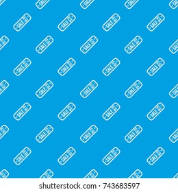Sale tag 30 percent off pattern repeat seamless in blue color for any design. Vector geometric illustration