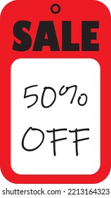 Sale Tag 50% off vector design format