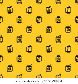 Sale tag 75 percent off pattern seamless vector repeat geometric yellow for any design