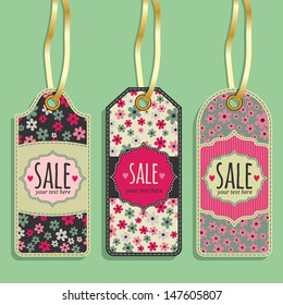 Sale tag collection. Labels store