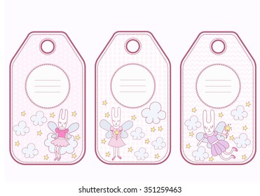Sale tag collection. Labels store. Fairy.