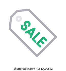 sale tag colour line icon