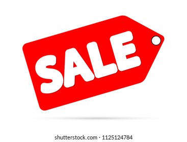 Sale tag, discount banner design template, vector illustration