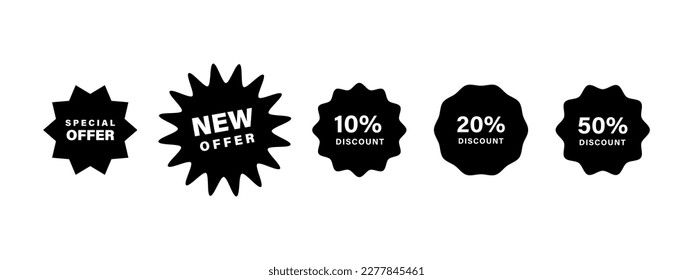 Sale tag with discount label vector illustration