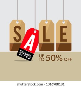 sale tag discount market promotion vector