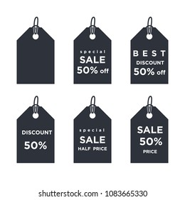 sale tag discount sign vector 