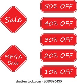 Sale Tag and Discount Vector and icon