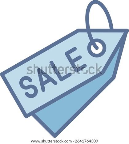Sale Tag Filled Blue Tone Icon
