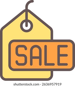 Sale Tag Filled Style Icon Design