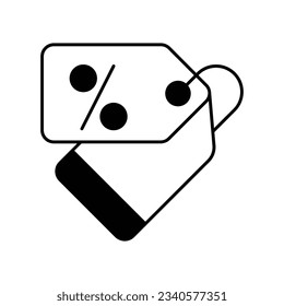 Sale tag Glyph Vector Icon that can easily edit or modify

